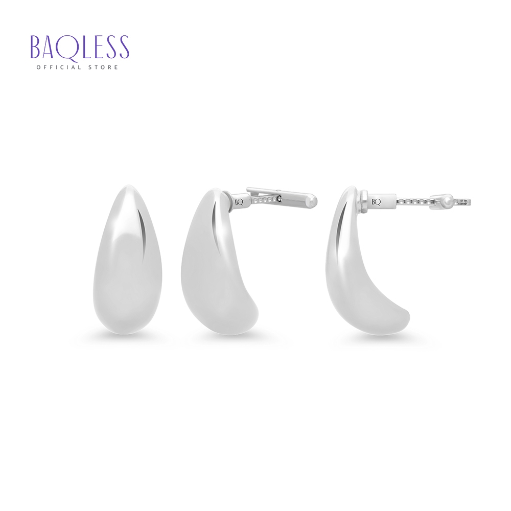 Baqless แบ็กเลส - Amity Tendresse Drop Earrings ต่างหูเงิน ทอง ต่างหูห่วง ต่างหูใส่ทุกวัน ต่างหูไร้แป้น