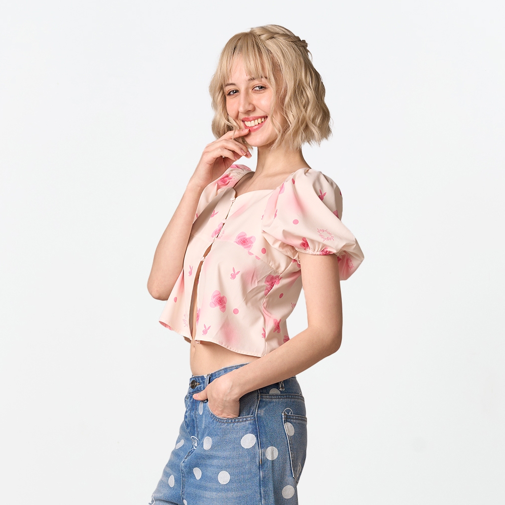 PLAYBOY POLKA LOVE เสื้อเบลาซ์รุ่น P1WT261SF028CR