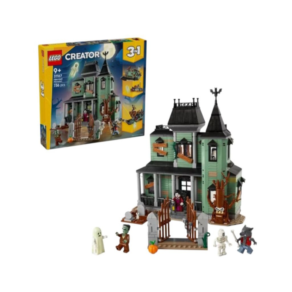 LEGO Creator Haunted Mansion (736pcs.) Building Blocks, Kids Toy – 31167