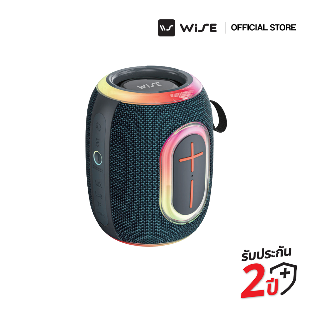 WISE Aura 360 Speaker ลำโพงบลูทูธ ลำโพงไร้สาย ลำโพงแบบพกพา รับประกันคุณภาพนาน 2 ปีเต็ม (WIS-000016)