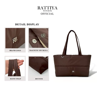 [RATTIYA BANGKOK] Luxury Puffer Tote/ 3 colors กระเป๋านุ่มนิ่ม น้ำหนักเบา กระเป๋าผ้ากันน้ำ ฟินนาเร่ ทรงสวย สะพายไหล่