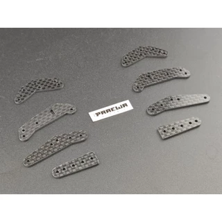 ปีกเสริมคาร์บอน สำหรับวางโรล 13 mm หรืองานโมดิฟายจุดอื่นๆ - HG Carbon Side Extension Plates
