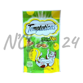 (ซื้อทูน่าแซลมอนกุ้งครบ2ถุงมีแถมเพิ่ม) TEMPTATIONS ขนมแมว มี 2 ขนาด - ขนมแมวกรอบนอกนุ่มในสำหรับแมว