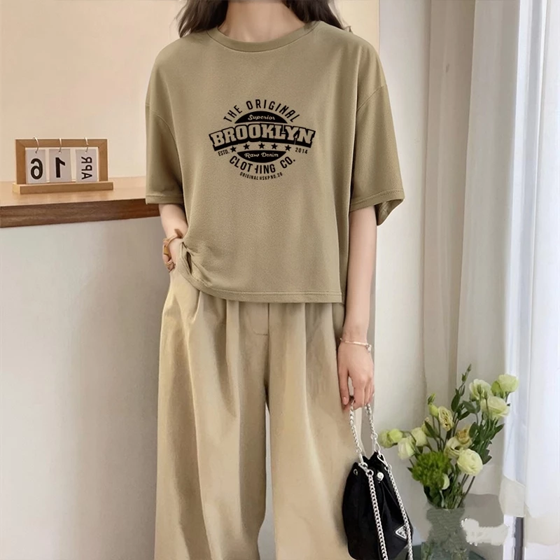 เสื้อครอปสาวอวบน่ารัก oversize เสื้อผ้าแฟชั่นไซส์ใหญ่ เสื้อยืดหญิงแขนสั้นแบบหลวมสไตล์เกาหลี สกรีนวินเทจ เซ็กซี่ เปิดหลัง thumbnail 5