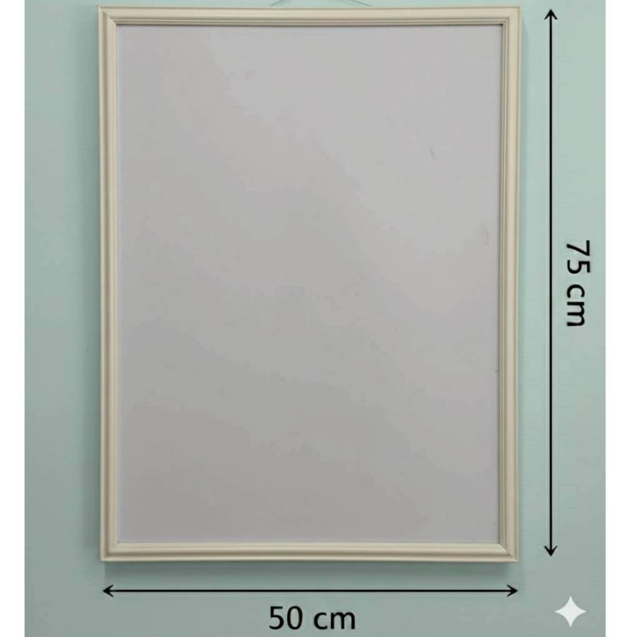 กรอบรูปสีงาช้าง75x50cm. กรอบรูป75x50cm.สีงาช้าง กรอบรูปแขวนผนัง แต่งบ้านสไตล์มินิมอล