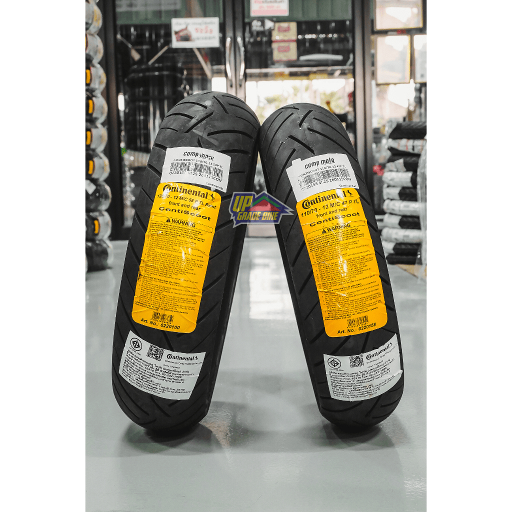 ยาง CONTINENTAL CONTI SCOOT ใส่ VESPA SPRINT / PRIMA / LAMV ไซส์เดิม คู่ละ 3,200฿ (ยางปี 25)