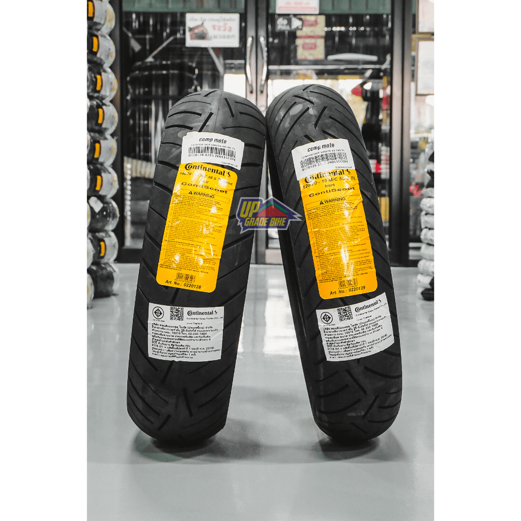 ยาง CONTINENTAL CONTI SCOOT ใส่ XMAX / FORZA350 / ADV350 / ZONTES350E ไซส์เดิม คู่ละ 4,300฿ (ยางปี 2
