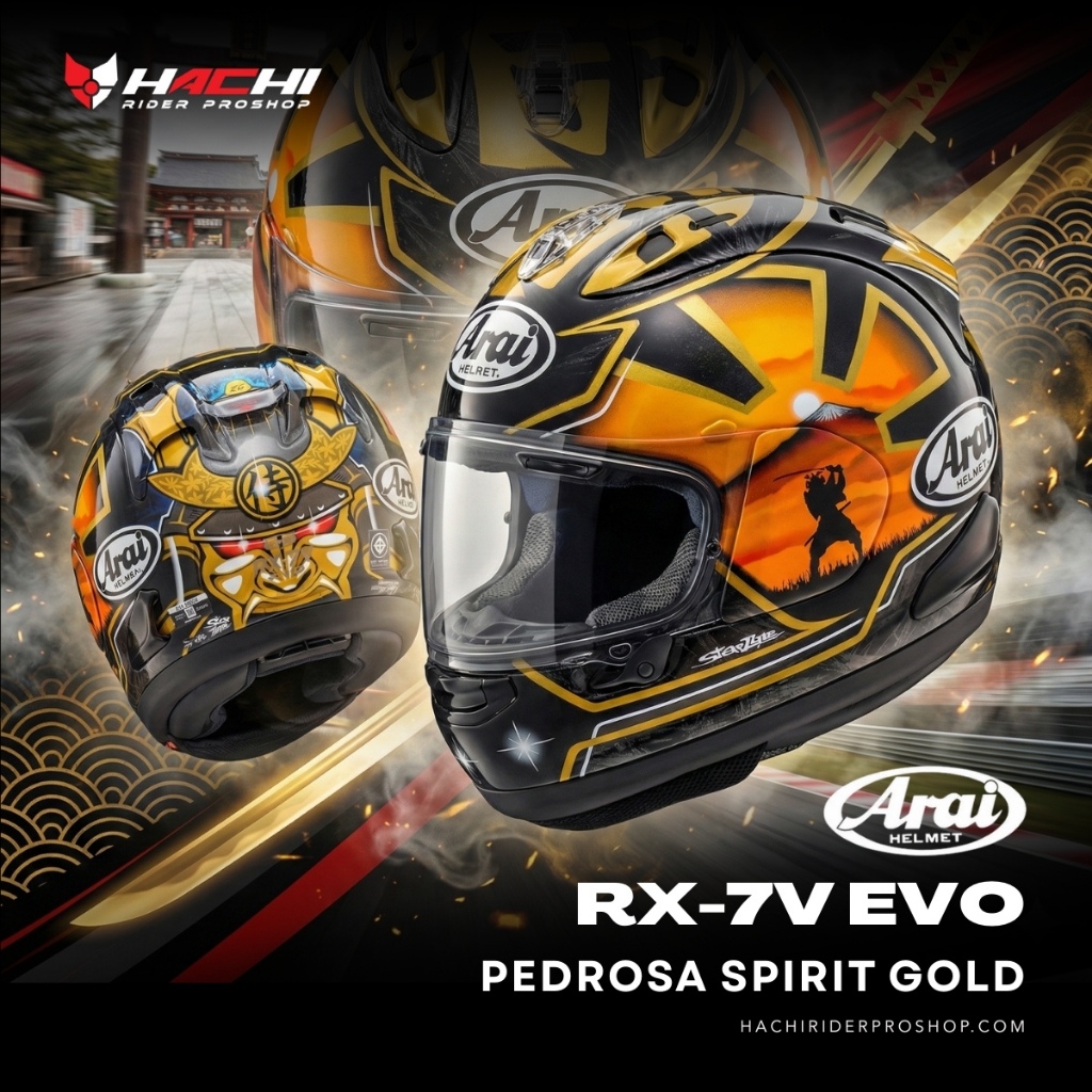 ARAI RX-7V EVO - Pedrosa Spirit Gold