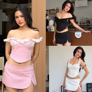 Luna top (เฉพาะเสื้อ) เสื้อปาดไหล่