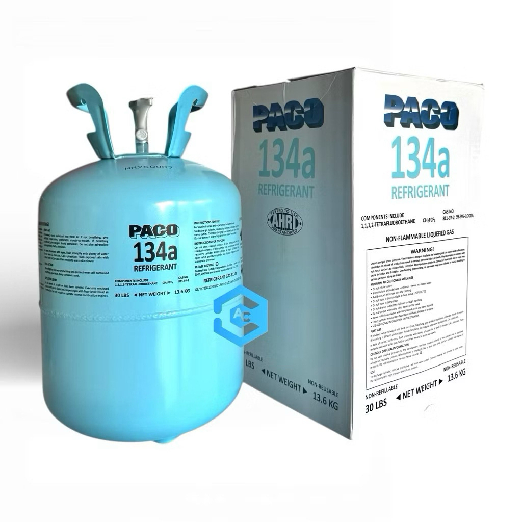 น้ำยาแอร์ แท้ PACO R-134a 13.6kg. น้ำยาแอร์รถยนต์ ตู้เย็น ตู้แช่ แท้ ปาโก้ 134 น้ำหนักไม่รวมถัง  13.6 กิโลกรัม