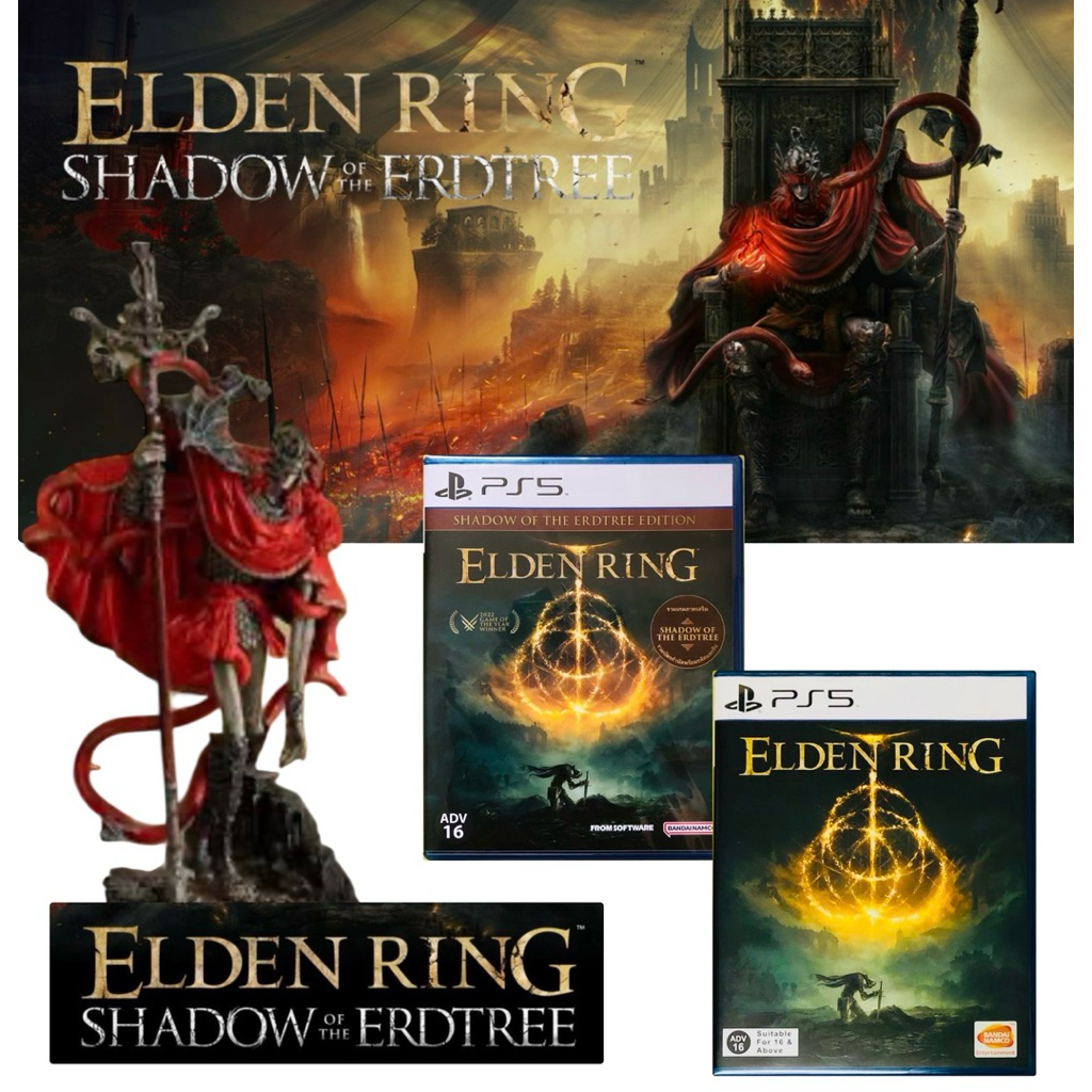 PS5 Games 🐔ELDEN RING Engine ,thai (หมายเหตุ) แผ่นเกมส์ E/D Shadow มือ2 DLC เนื้อเรื่องเสริมต้องซื้อ