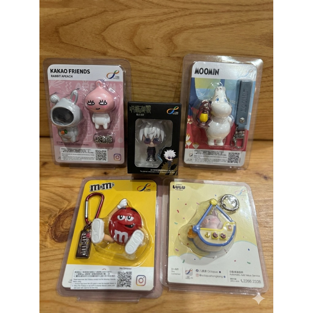 📍พร้อมส่งจากไทย📍Adult Octopus Ornament บัตร Octopus ตัวการ์ตูนแท้ จากฮ่องกง ไม่มีเงินเติมในบัตร