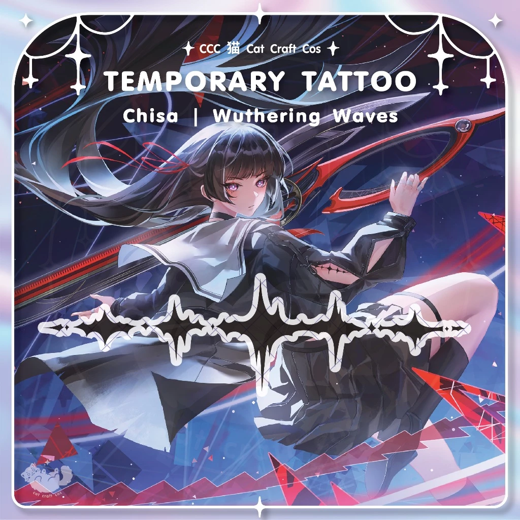 Chisa ชิสะ Wuthering Waves Tattoo แทททูชั่วคราวลอกลายน้ำ คอสเพลย์ | CCC猫