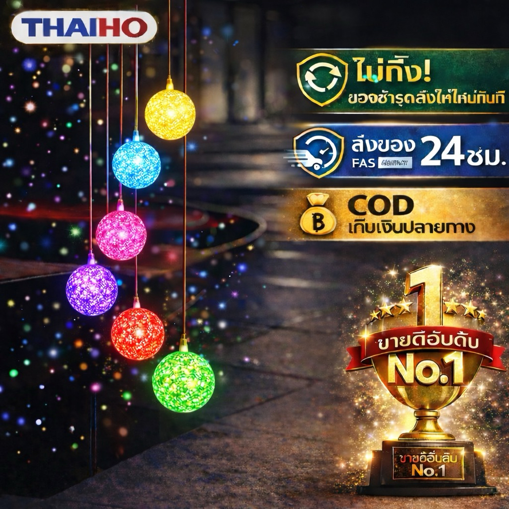 ไฟประดับสวน รับพรปีใหม่ โคมไฟมงคล ส่งไว 1-3วัน COD สำหรับตกแต่งสวน ไม้ประดับ สนามหญ้า งานเลี้ยง วันเกิด