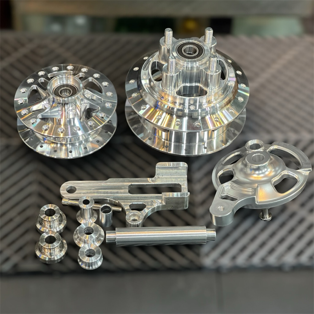 ชุดเซ็ทดุมCNC พร้อมชุดแปลง+ขาสไลด์ อุปกรณ์ครบ (ดุมแดช/ดุมเวฟ) เลือกได้ที่ตัวเลือก