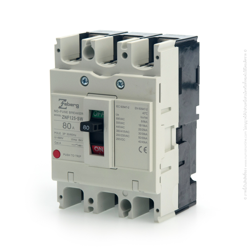 เบรกเกอร์ 80A 3P ZEBERG ZNF125-SW