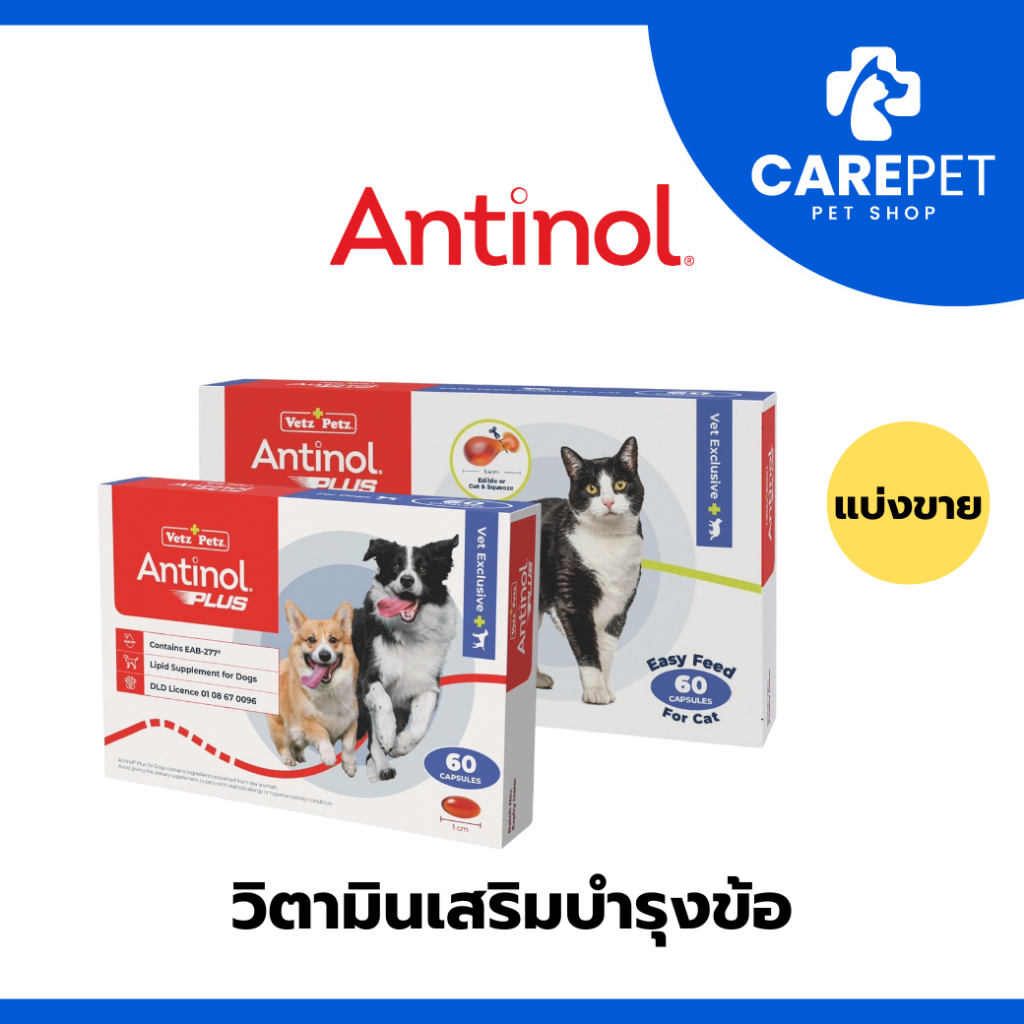 (แบ่งขาย) Antinol Dog & Cat ช่วยบำรุงข้อ กระดูก ขน ผิวหนัง และไต สำหรับสัตว์เลี้ยง สุนัข และแมว