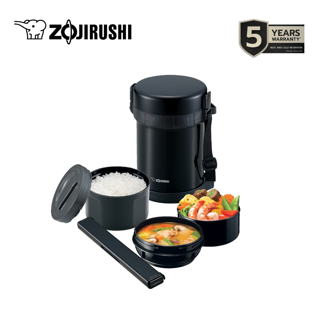 Zojirushi Lunch Jars / ปิ่นโตอาหารสูญญากาศเก็บความร้อน รุ่น SL-GH18 BA (สีดำ)