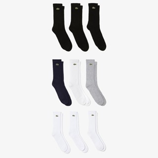 Lacoste ถุงเท้าเทนนิส 3-Pack Sport Socks (3สี)