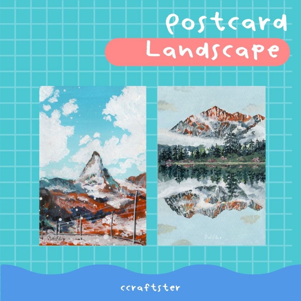 ccraftster – โปสการ์ดแต่งห้อง postcard ลายภูเขา ภาพวาด ภาพแต่งห้อง ของตกแต่ง ของขวัญ ราคา ถูกที่สุด ดีลบีเคเค แกลเลอรีภาพที่ 7