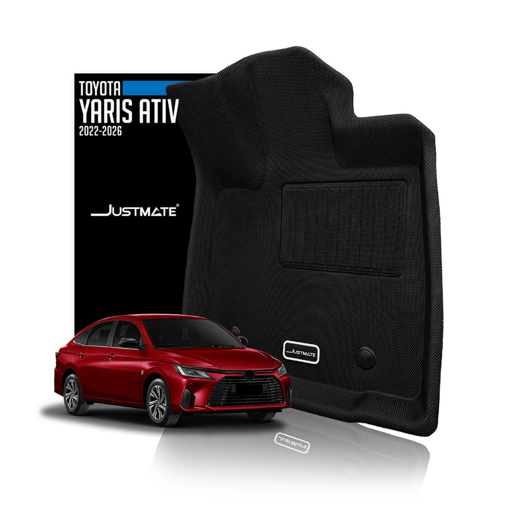 [JUSTMATE] TOYOTA พรมปูพื้นรถยนต์ YARIS ATIV 2022 – 2026 ใช้ได้กับ น้ำมัน และ HEV