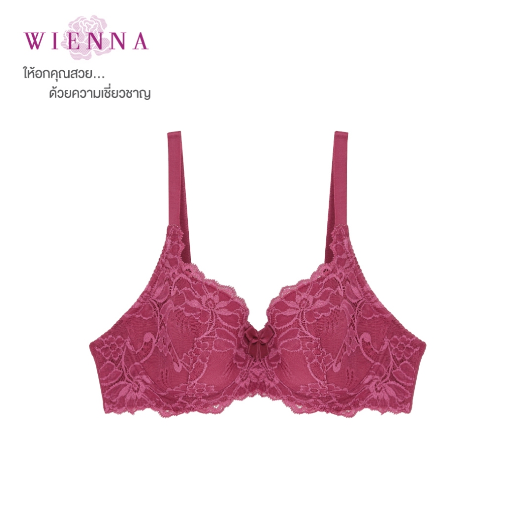 WIENNA BEST SELLER เสื้อชั้นใน Beauty 5 Cup DB27796  สีเนื้อ สีแดง ( ROSE LILY )