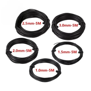 5เมตร1/2/3มิลลิเมตรสีดําบอนไซลวดอโนไดซ์อลูมิเนียมบอนไซการฝึกอบรมลวดสวน ทําเอง เครื่องมือสําหรับพืชรูปร่างสวนเครื