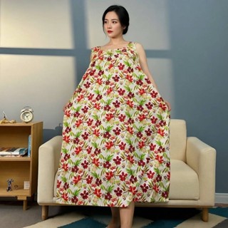 SJ4ชุดนอนแขนกุด ไซส์จัมโบ้ มีซิปหน้า ชุดอยู่บ้าน ชุดนอนคนแก่…