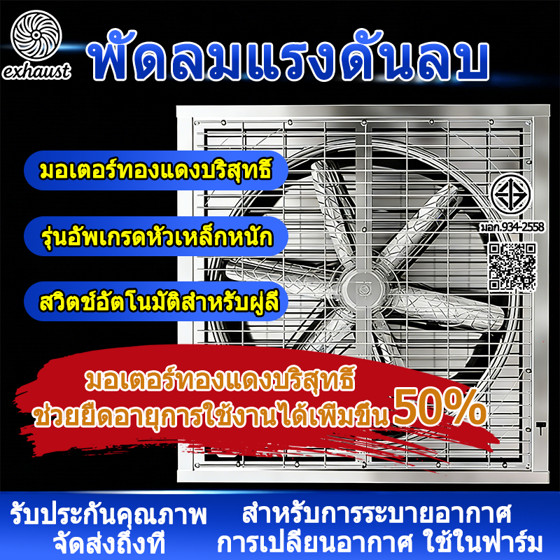 พัดลมฟาร์ม พัดลมโรงงาน 20/32/36/40/48/55นิ้ว พัดลมอุตสาหกรรม เหมาะสำหรับโรงงาน ฟาร์ม พัดลมอุตสาหกรรม