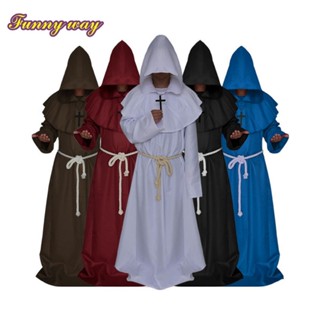 พระภิกษุ เสื้อคลุมคลุมพระภิกษุสงฆ์ยุคกลาง เสื้อคลุม วันฮาโลว…