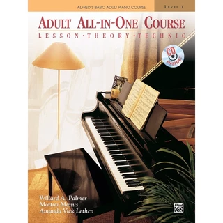 หนังสือเรียนเปียโน Alfred Basic Adult All In One Level 1-3 (Lesson,Theory,Technic และ Lesson,Theory,Solo ในเล่ม 2-3)
