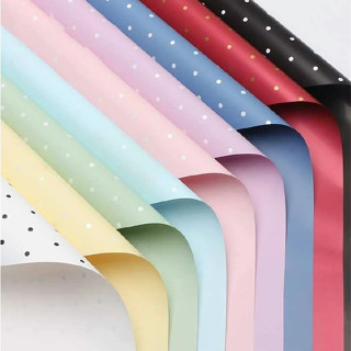 กระดาษฟลาว์ดสีพื้น ลายจุด