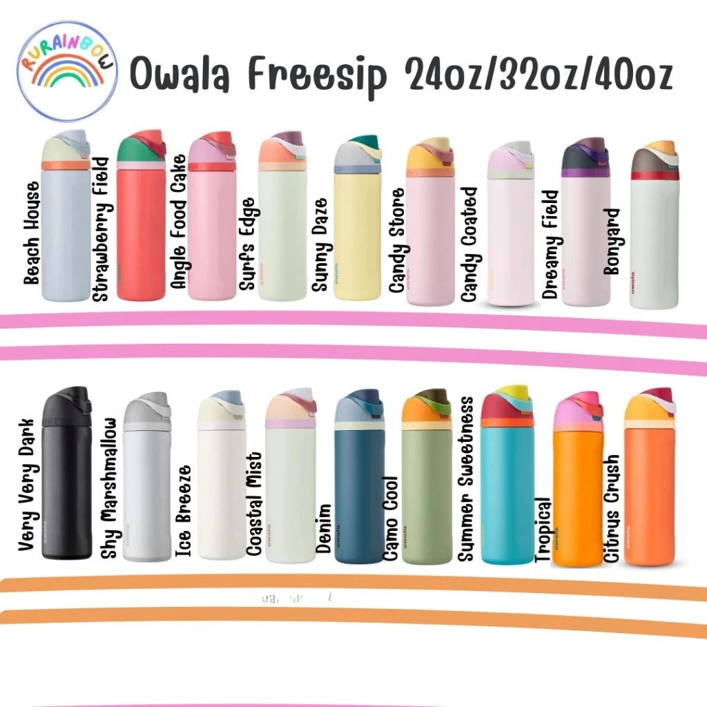 (พร้อมส่ง ของแท้100%นำเข้า🇺🇲) Owala freesip 24oz/32oz/40oz ขวดน้ำเก็บความเย็น