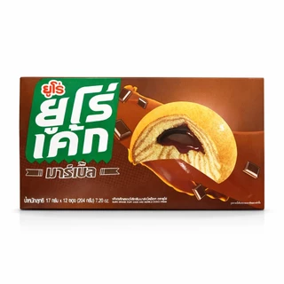 [1กล่อง12ซอง] Euro ยูโร่ คัสตาร์ดเค้ก อร่อยทุกที่ทุกเวลา ปริมาณ 204กรัม