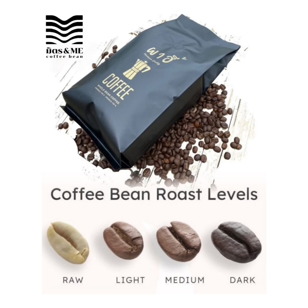 เมล็ดกาเเฟคั่ว บ้านผาฮี้💥ขนาด 500 กรัม มิตร&ME คัดคุณภาพ Size A อาราบิก้า ARABICA ส่งตรงจากโรงคั่ว