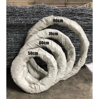 ลวดหนามหีบเพลง BTO-22 ยาว10เมตร (เส้นผ่านศูนย์กลาง30cm-90cm) HotDipped Galvanized Razor Barbed Wire ลวดหนามทหาร ล้อมรั้ว