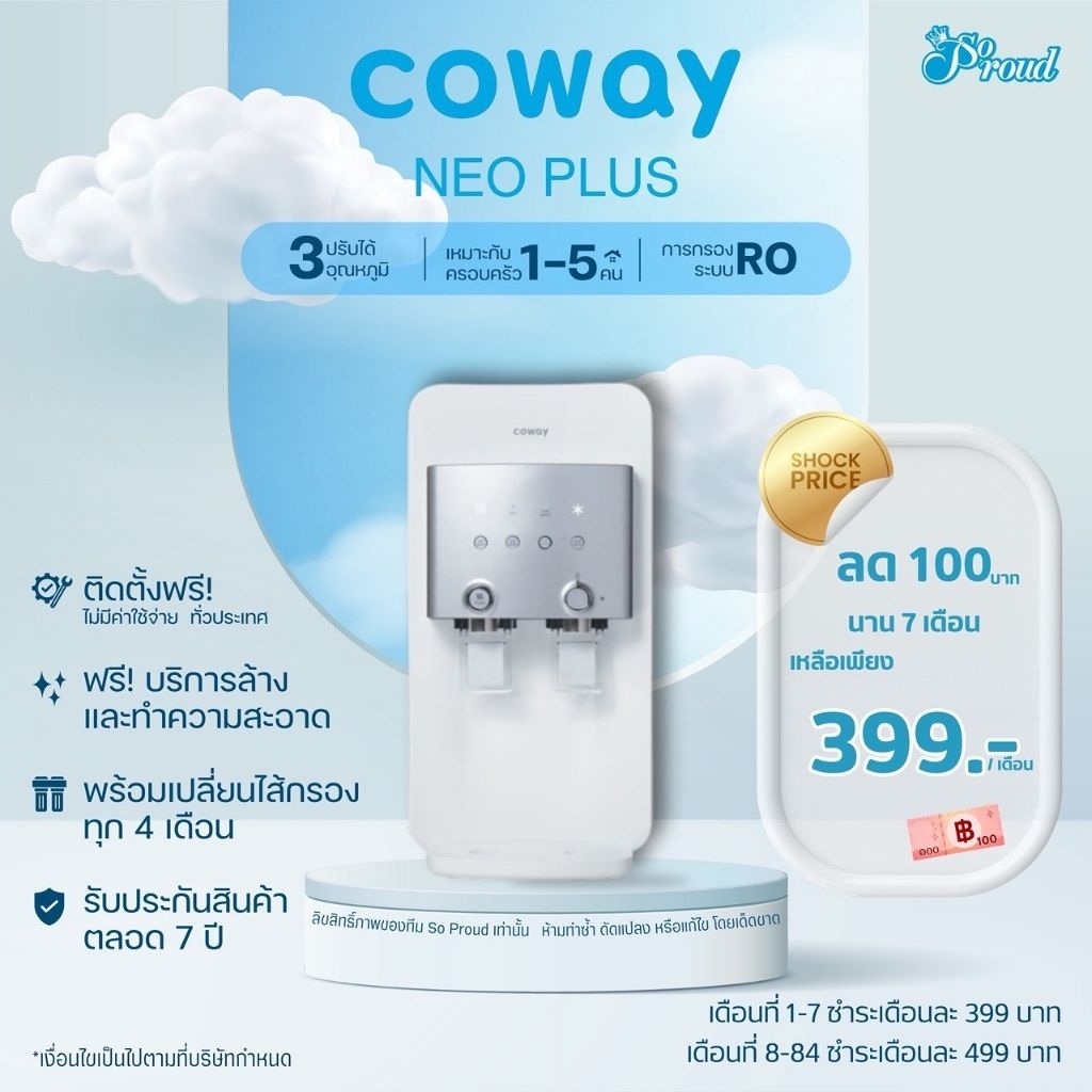 เครื่องกรองน้ำ coway ระบบ RO รุ่น Neo Plus( สำคัญมากทักก่อน ทำการสั่งซื้อ)