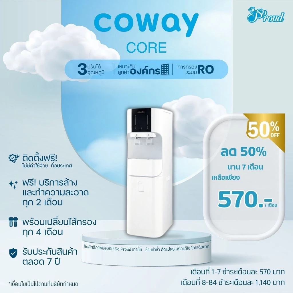 เครื่องกรองน้ำ Coway ระบบ RO รุ่น Core