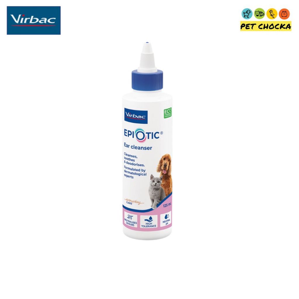 Virbac Epi Otic-เวอร์แบค น้ำยาเช็ดทำความสะอาดหูสำหรับสุนัขและแมว 125 ml.