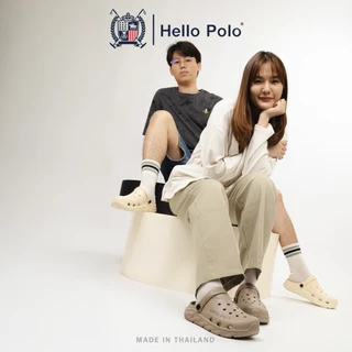 Hello Polo รองเท้ารัดส้นผู้หญิง ดีไซน์ระบายอากาศ กันน้ำ กันลื่น วัสดุ EVA รองเท้านิ่มเหมือนเหยียบอึ ไม่มีกลิ่น HP8055