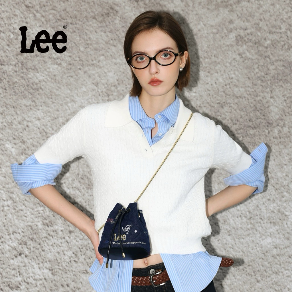 (พรี) กระเป๋า LEE ทรงถัง ยีนส์ (ของแท้100%❣️)