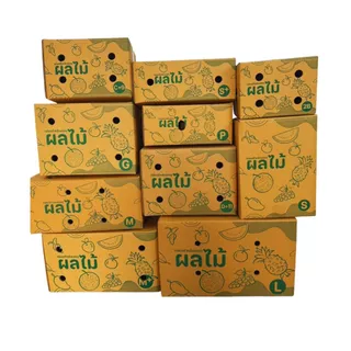 กล่องใส่ผลไม้ อย่างหนา 5 ชั้น กล่องบรรจุผลไม้ 10 ใบ
