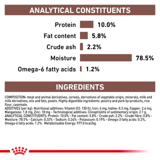 Royal Canin Gastrointestinal Puppy Dog อาหารลูกสุนัขประกอบการรักษาโรคทางเดินอาหาร ชนิดเปียกแบบกระป๋อง 195g.