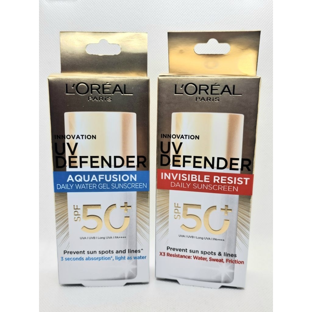[ของแท้ กล่องบรรจุใหม่] L'Oreal UV Defender Invisible Resist Daily Sunscreen  50 mL