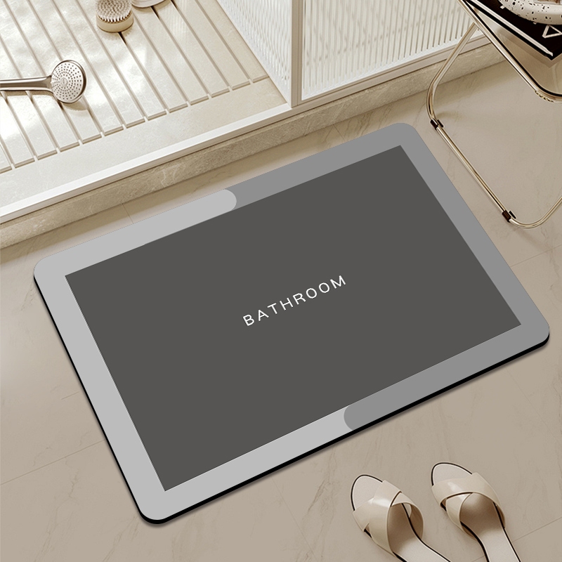 พรมเช็ดเท้า พรมห้องน้ำ พรมปูพื้น ผ้าซับน้ำได้ดี มีกันลื่น แห้งเร็ว ขนาด40*60cm ใช้ได้ทุกที่ พรมห้องครัว