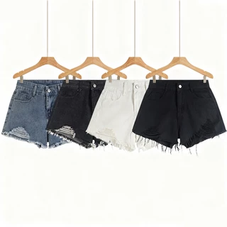 Yoka ส่งไวจากไทยS~2XL กางเกงยีนขาสั้น เอวสูง สไตล์เกาหลี Clothing Jean Lady Women เสื้อผ้า ยีนส์ ผู้หญิง