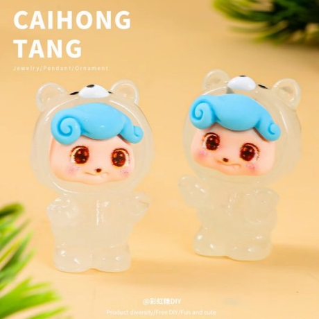 พร้อมส่งในไทย  น้องคิวคิดผีน้อยจิ๋ว เรืองแสงได้  แบบสุ่มสี  ราคาต่อตัว ราคา ถูกที่สุด ดีลบีเคเค แกลเลอรีภาพที่ 7