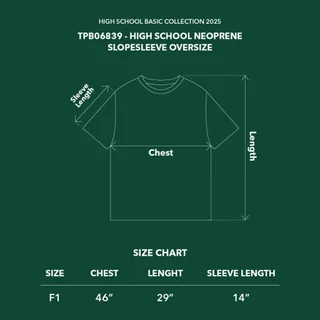 Highschool Basic Collection : Relax Comfy Neoprene slopesleeve Oversize เสื้อโอเวอร์ไซส์ - TPB06839