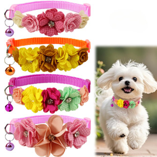 AL-1929 ปลอกคอสัตว์เลี้ยง หมาแมว ไซต์เล็ก ปลอกคอดอกไม้ ประดั…