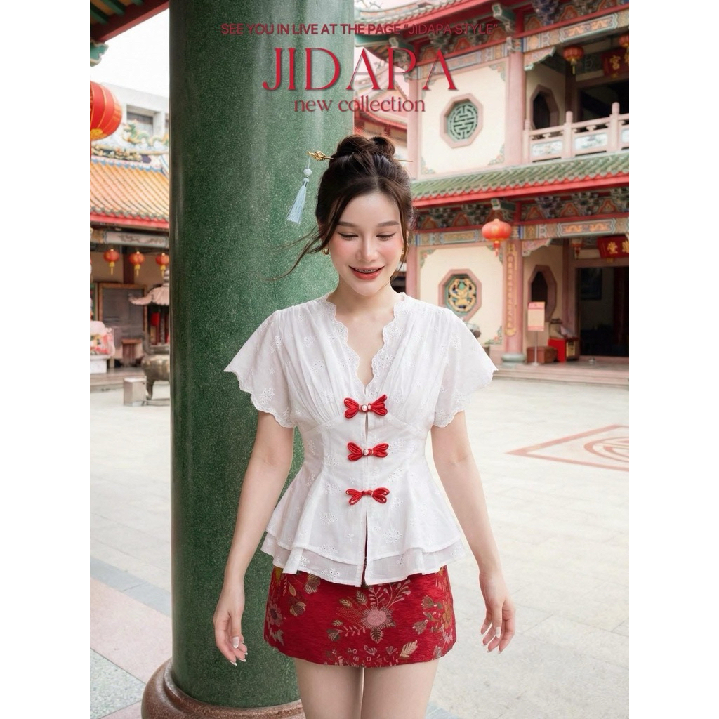 ❤️Jidapa style❤️มือ1 ~ ชุดเซต2ชิ้น ตรุษจีน Sz.S ✨